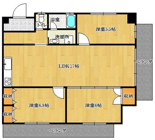 セントヒルズ新都心の物件間取画像